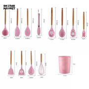 12 PIECES SILICONE UTENSIL SET