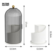 LUXOR ROTATING MAKEUP BRUSH HOLDER - CLEAR CAGE