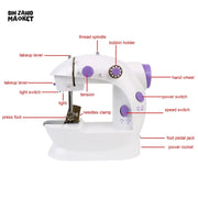 MINI SEWING MACHINE WITH 2 LEVELS SPEEDS