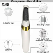 RECHARGEABLE ELECTRIC CALLUS REMOVER – CORDLESS ELECTRONIC FOOT FILE FOR WOMEN & MEN