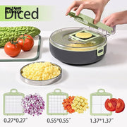 VEGETABLE CHOPPER & SLICER WITH DRAINING BASKET – ASSORTED COLORS